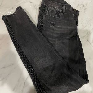 Black denim with glitter